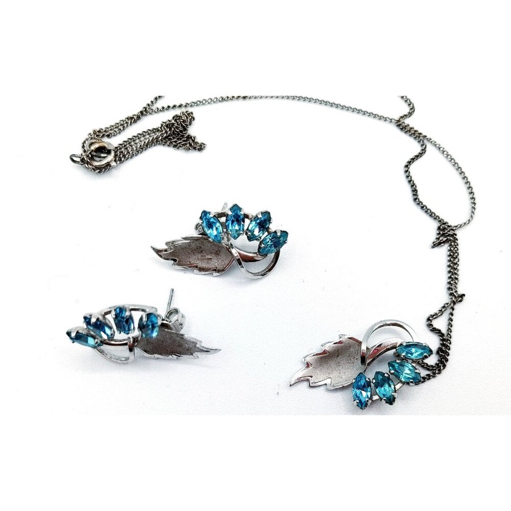 DCE Curtis Design Sterling Earrings & Necklace Set Silver /turquoise